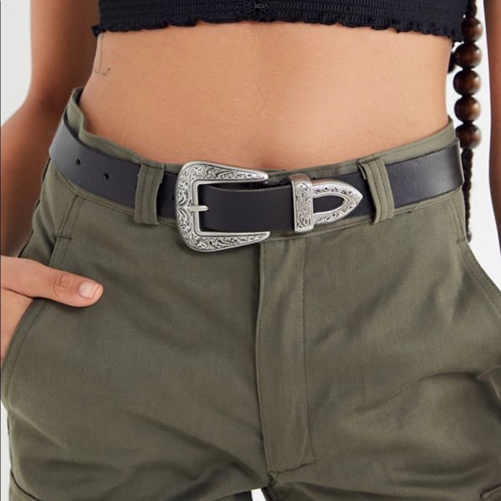 Urban Outfitters Black Leather Belt